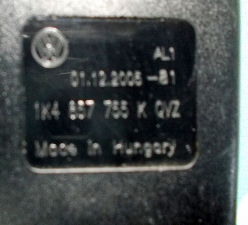 VW GOLF V PRAWA ZAPIĘCIE PASA ZAPINKA 1K4857756K Numery katalogowe zamienników ORYGINAŁ ASO