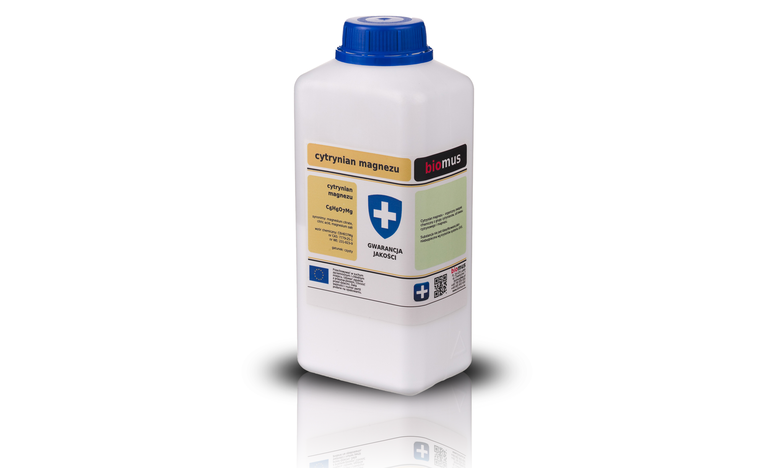 Cytrynian Magnezu 1000g 100% Czysty Biomus 1kg