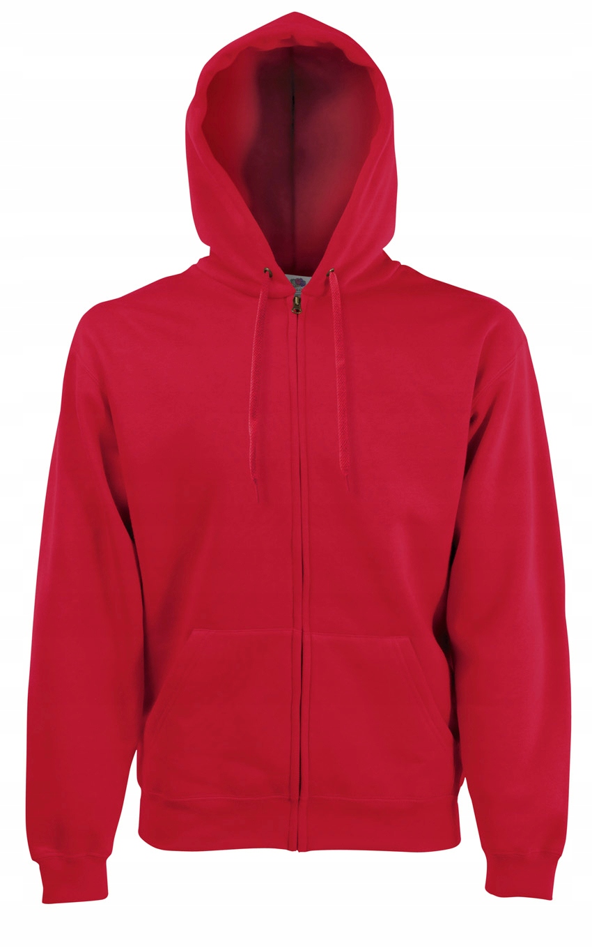 

Fruit Of The Loom Bluza z Kapturem Zamkiem Red XL