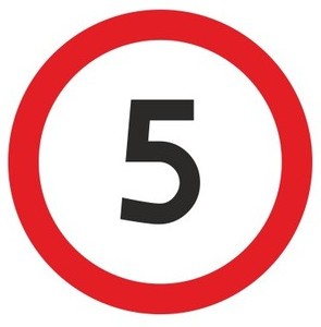 

Znak B33 ograniczenie prędkości do 5 km/h fi 60cm