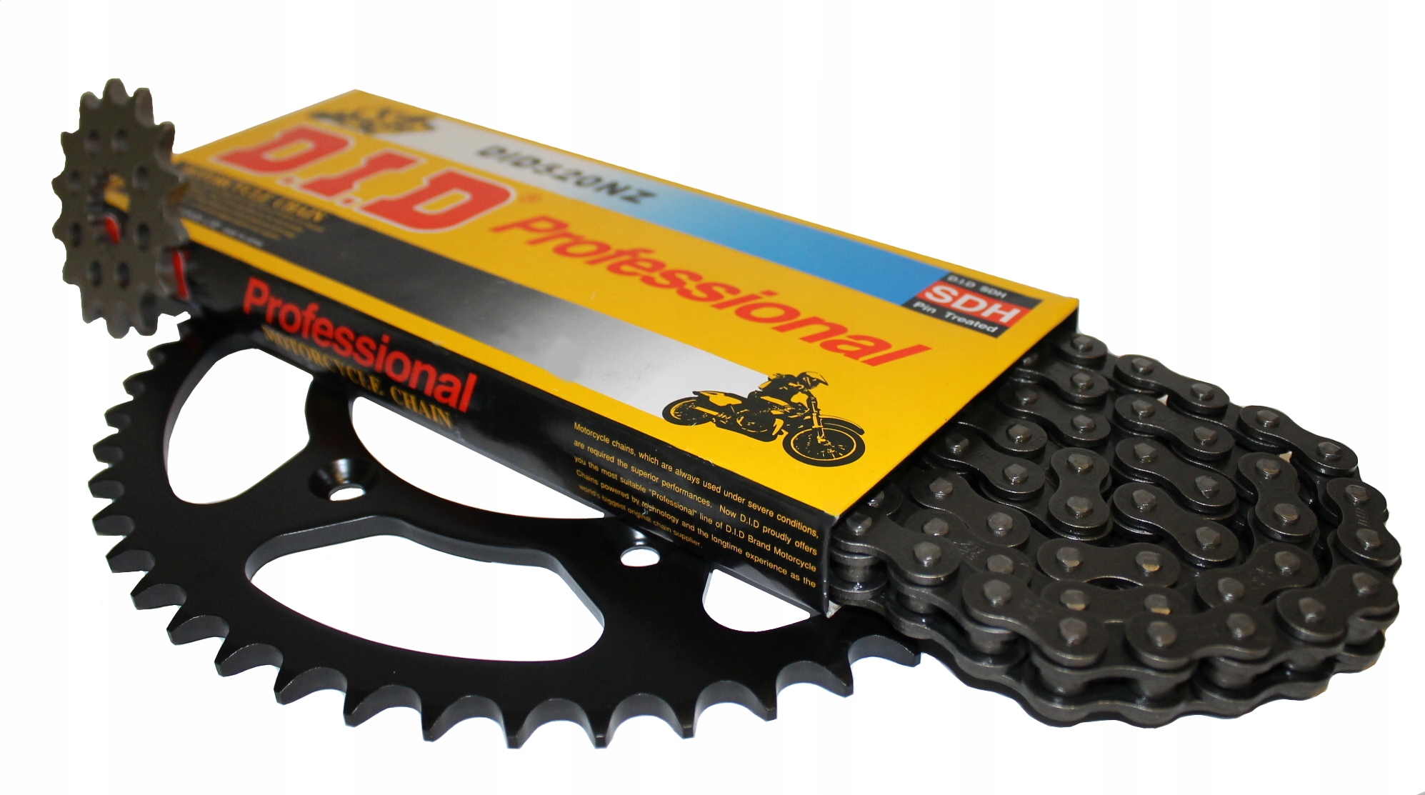 Sada pohonu Yamaha Yz 125 99-01r Ozubení Řetěz Sup. Zesílený DiD