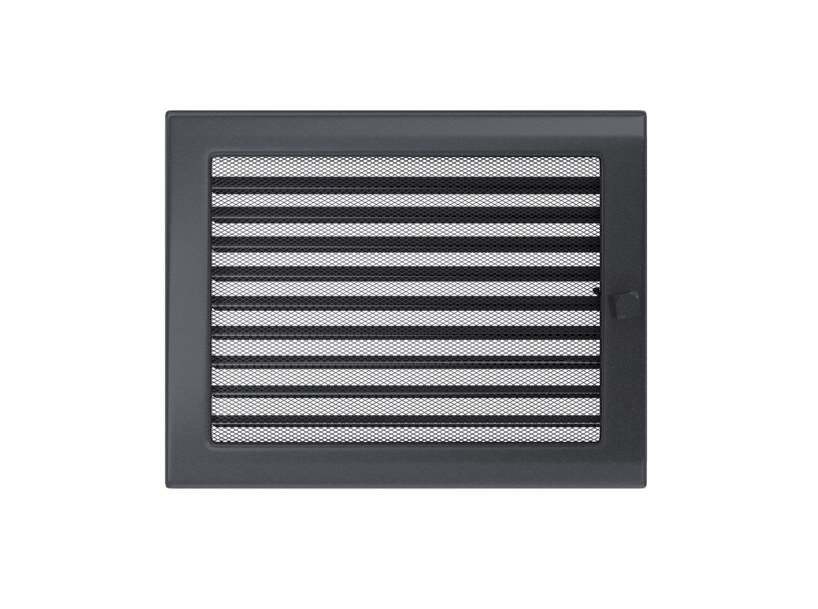 Krbová ventilačná mriežka 22x30 grafitová s žalúziou