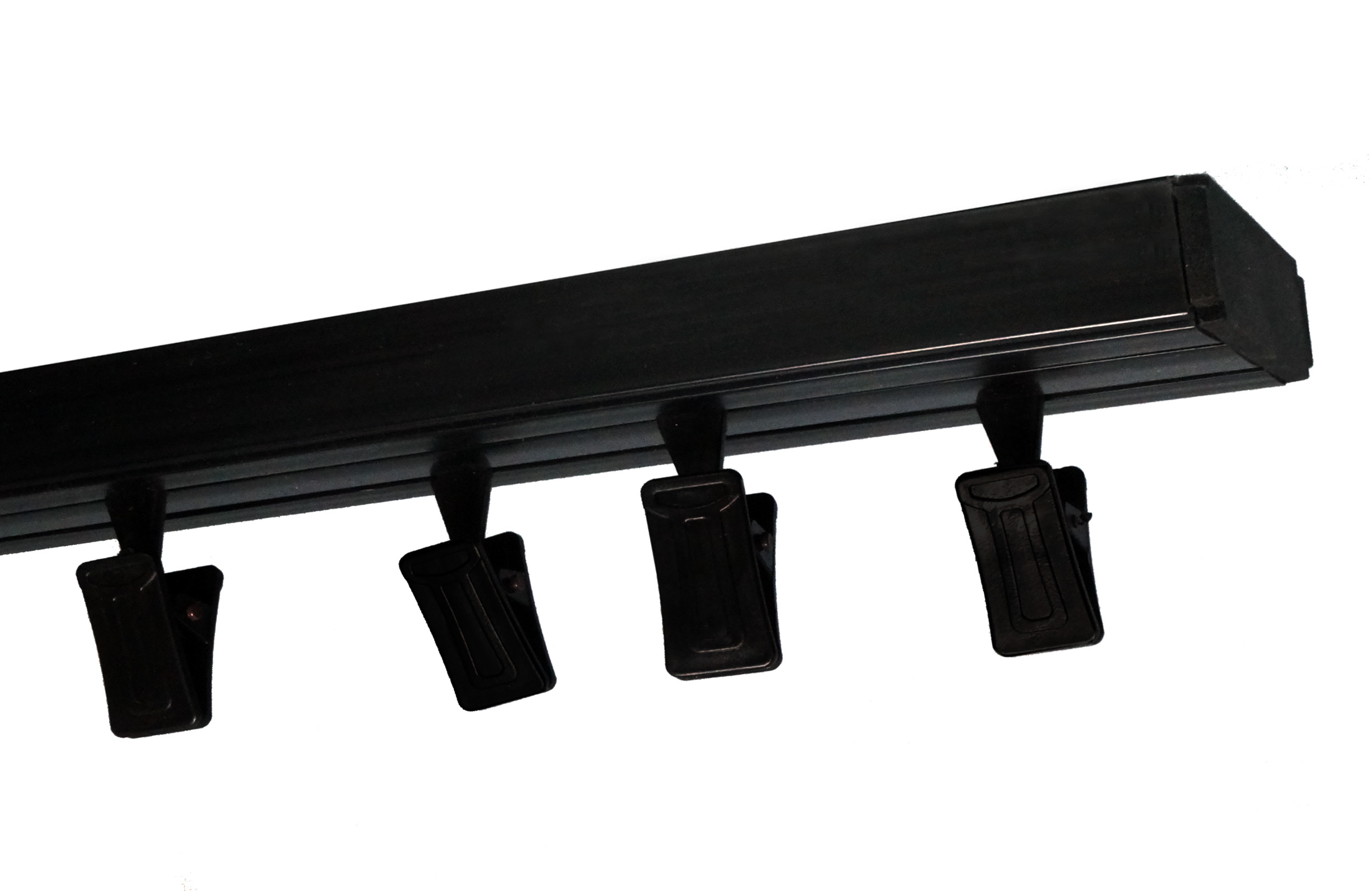 

Czarny karnisz podsufitowy Pcv dwutorowy 330 cm