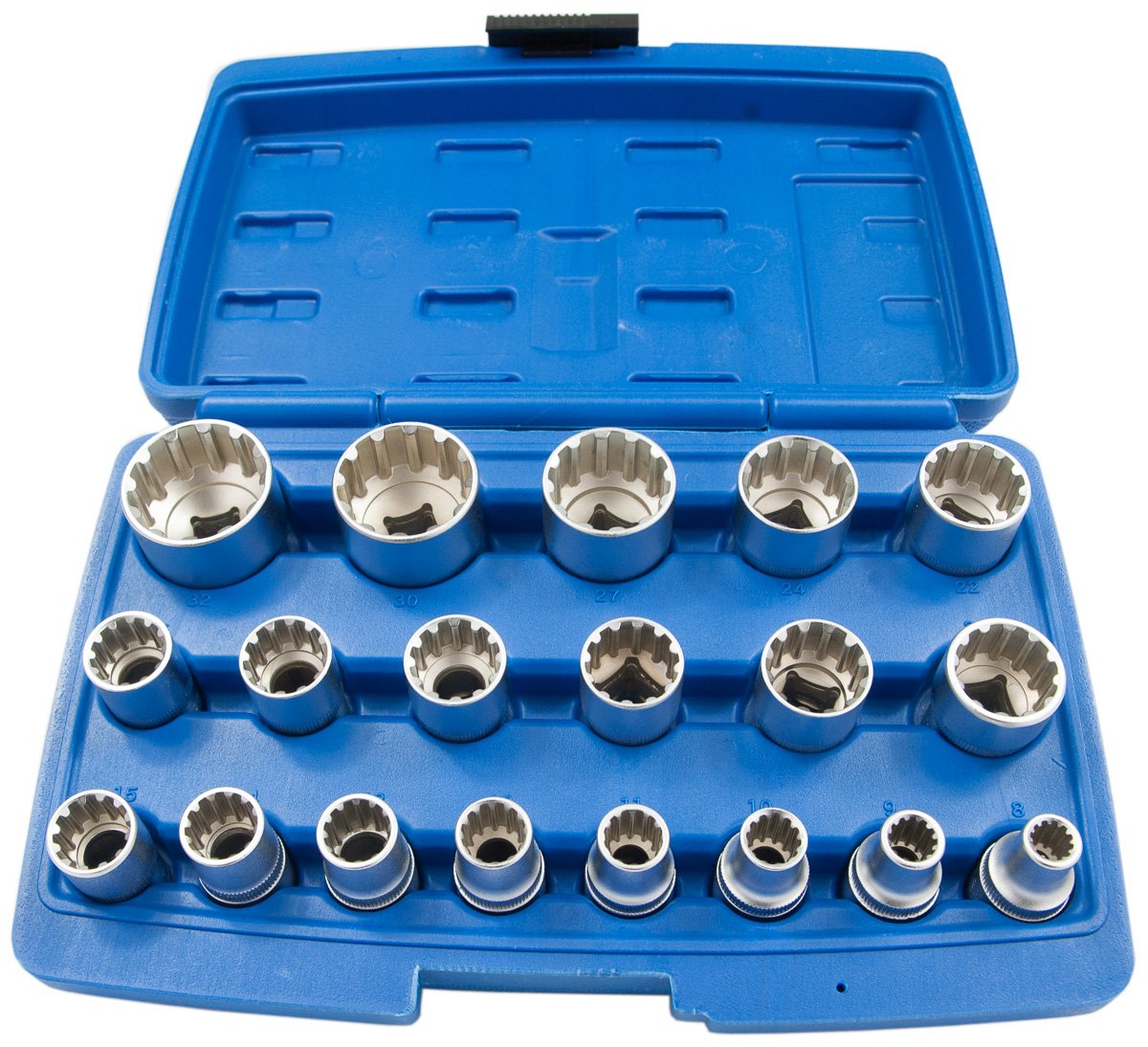 

Zestaw Kluczy Nasadki Spline 8-32 Klucze 1/2 19el