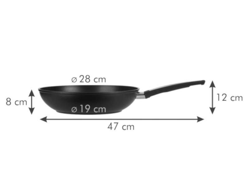 TESCOMA - PATELNIA WOK GŁĘBOKA I-PREMIUm 28 cm Kolor czarny