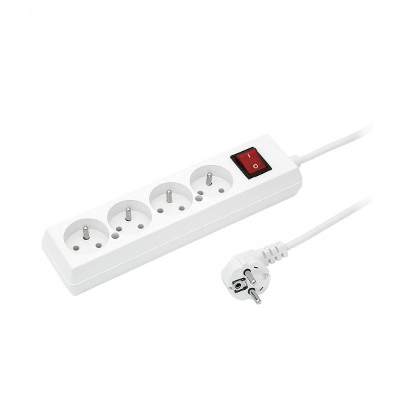 PRZEDŁUŻACZ DOMOWY 4 GNIAZDA Z/UZ WYŁĄCZNIK_3 M