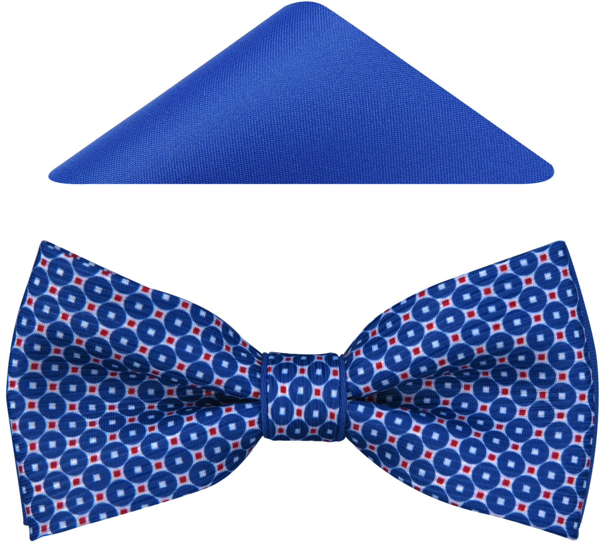 Мужской синий галстук-бабочка в горошек A109