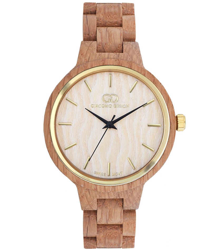 

Drewniany zegarek damski Giacomo Design GD18003