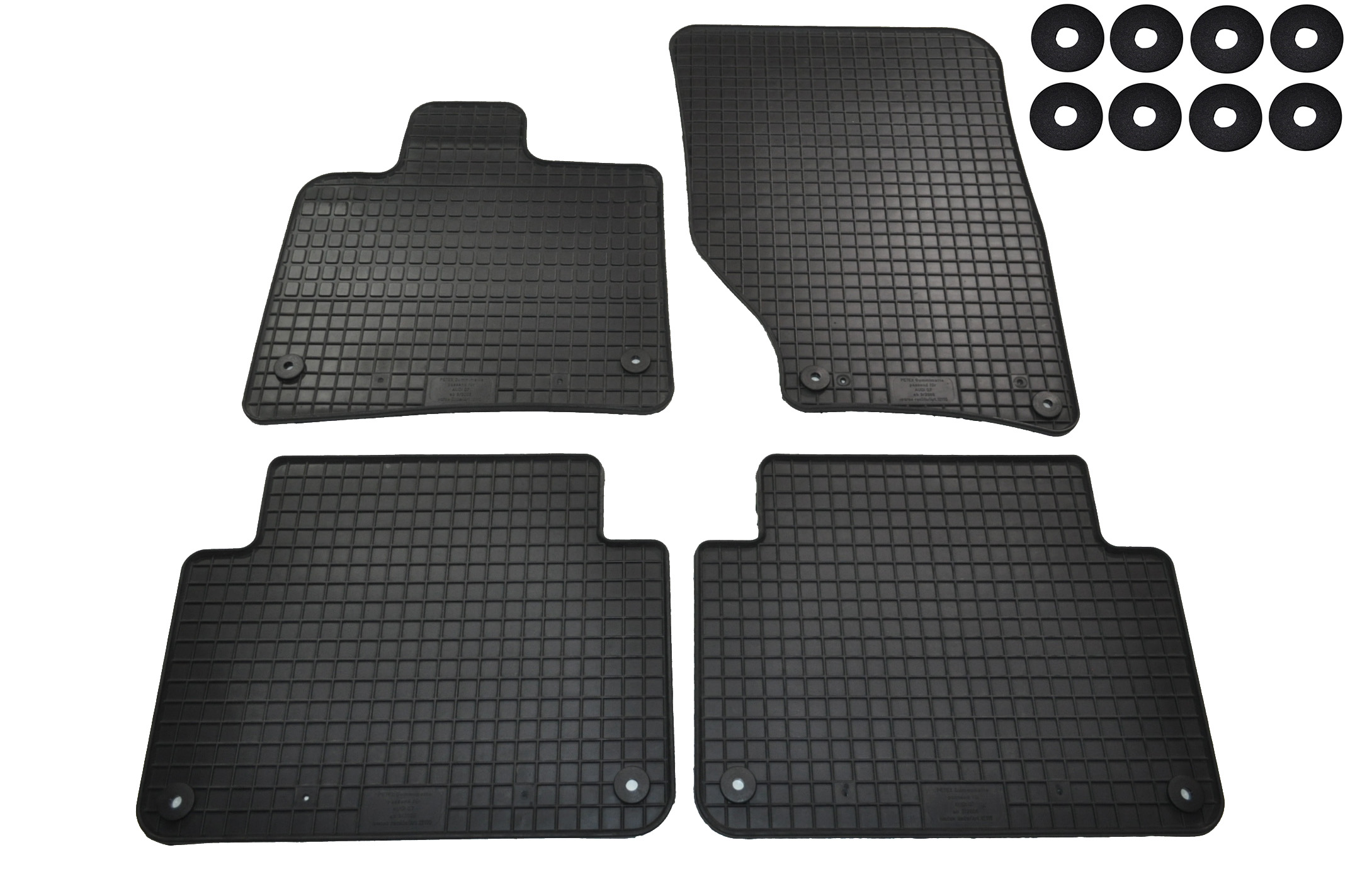 

Dywaniki gumowe Audi Q7 2006- +stopery petex Orygi