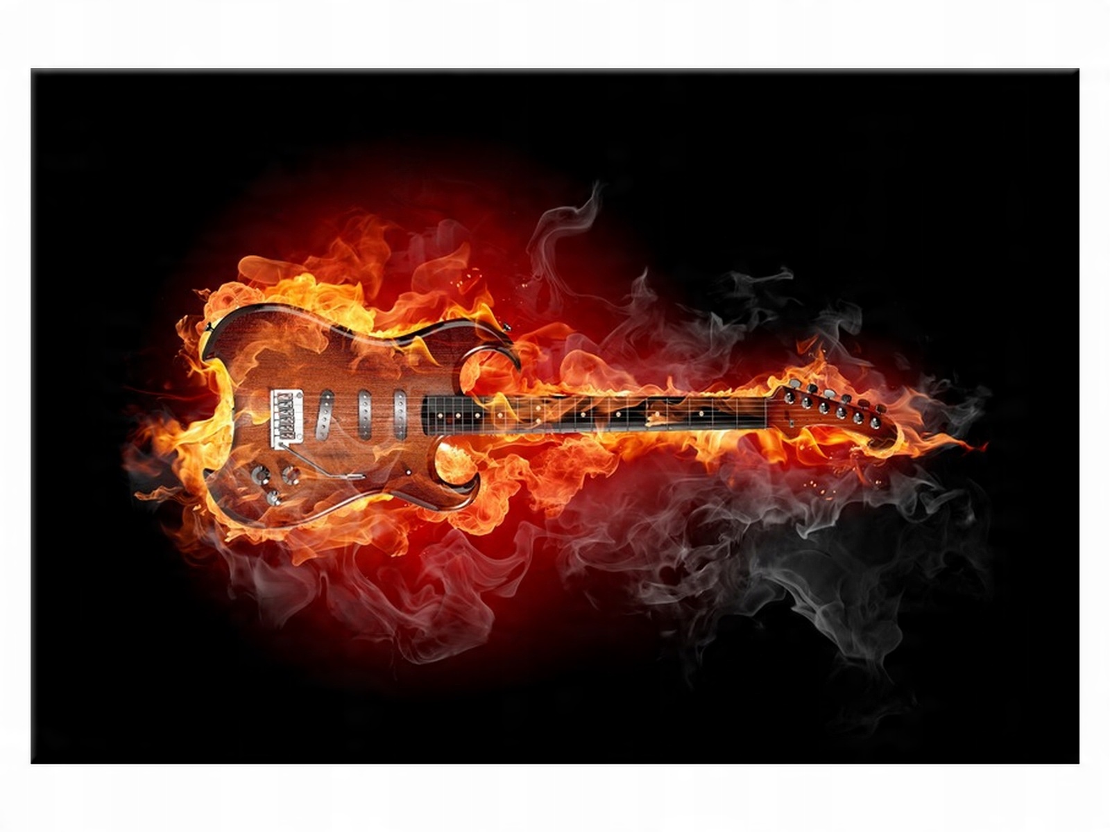 

Obraz na płótnie Gitara Płonąca gitara 60x40