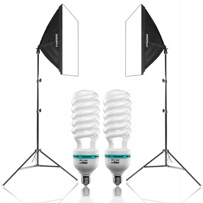 

2X Softbox lampa statyw żarówki 325W Solidne