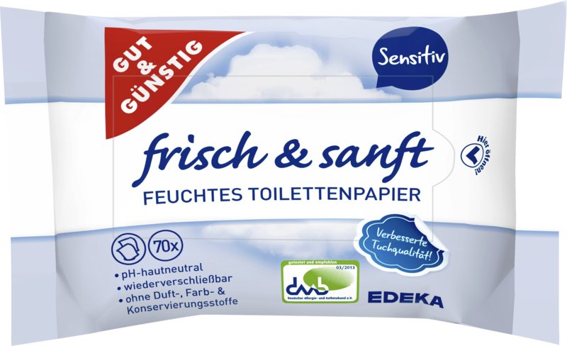 

G&g chusteczki toaletowe sensitiv Ger