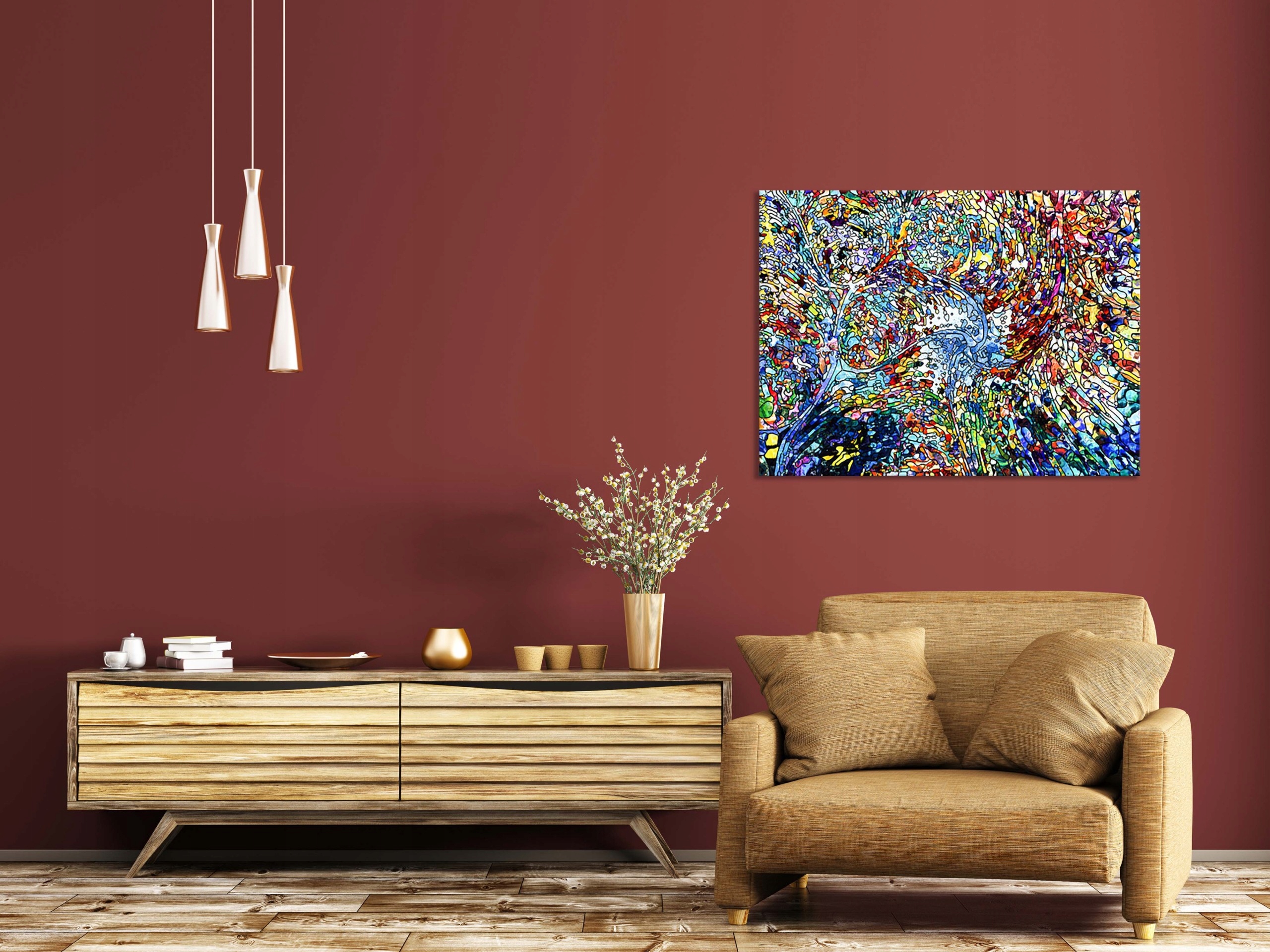 OBRAZ na płótnie ABSTRAKCJA 201657857 120x80 WZORY Szerokość produktu 120 cm