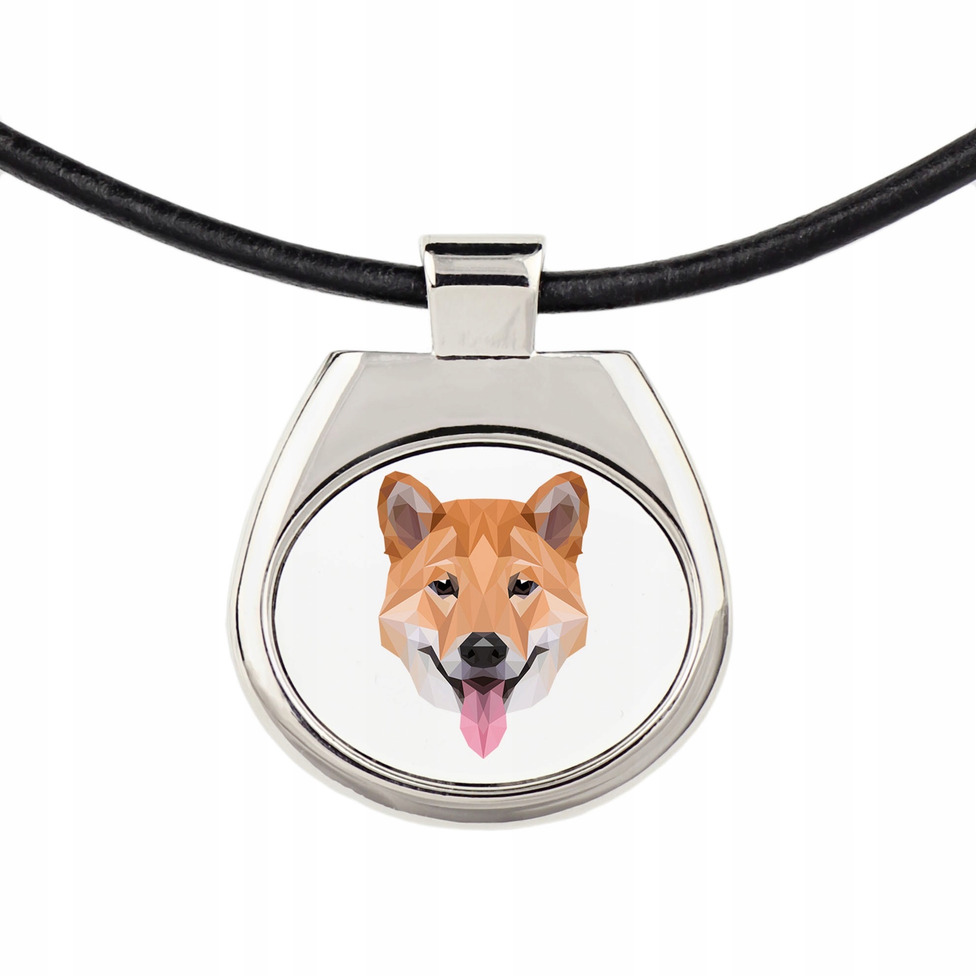 

Shiba Inu Naszyjnik Zawieszka Pies geometryczny
