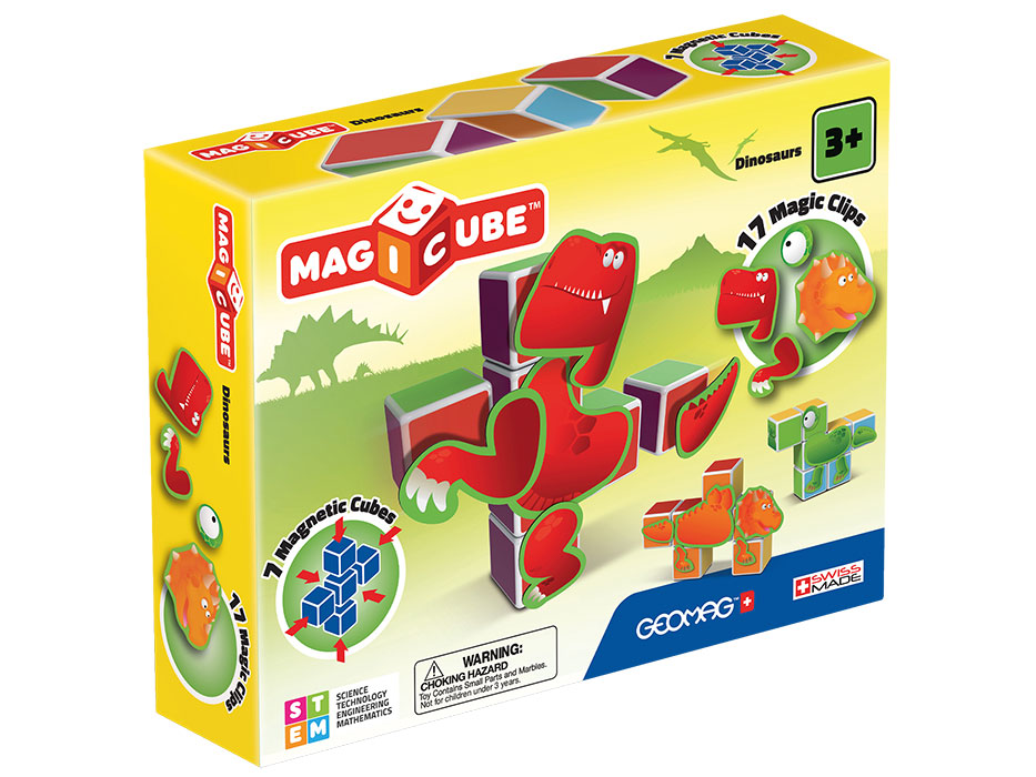 

Geomag Magicube Magiczne kostki Zestaw dinozaury