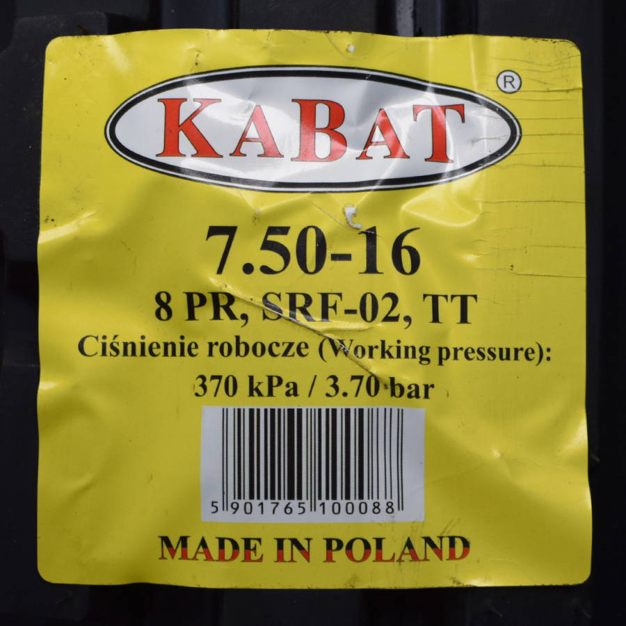 2x OPONY ROLNICZE NOWE 7 50 16 KABAT 8PR DETKI Tire aspect ratio 85