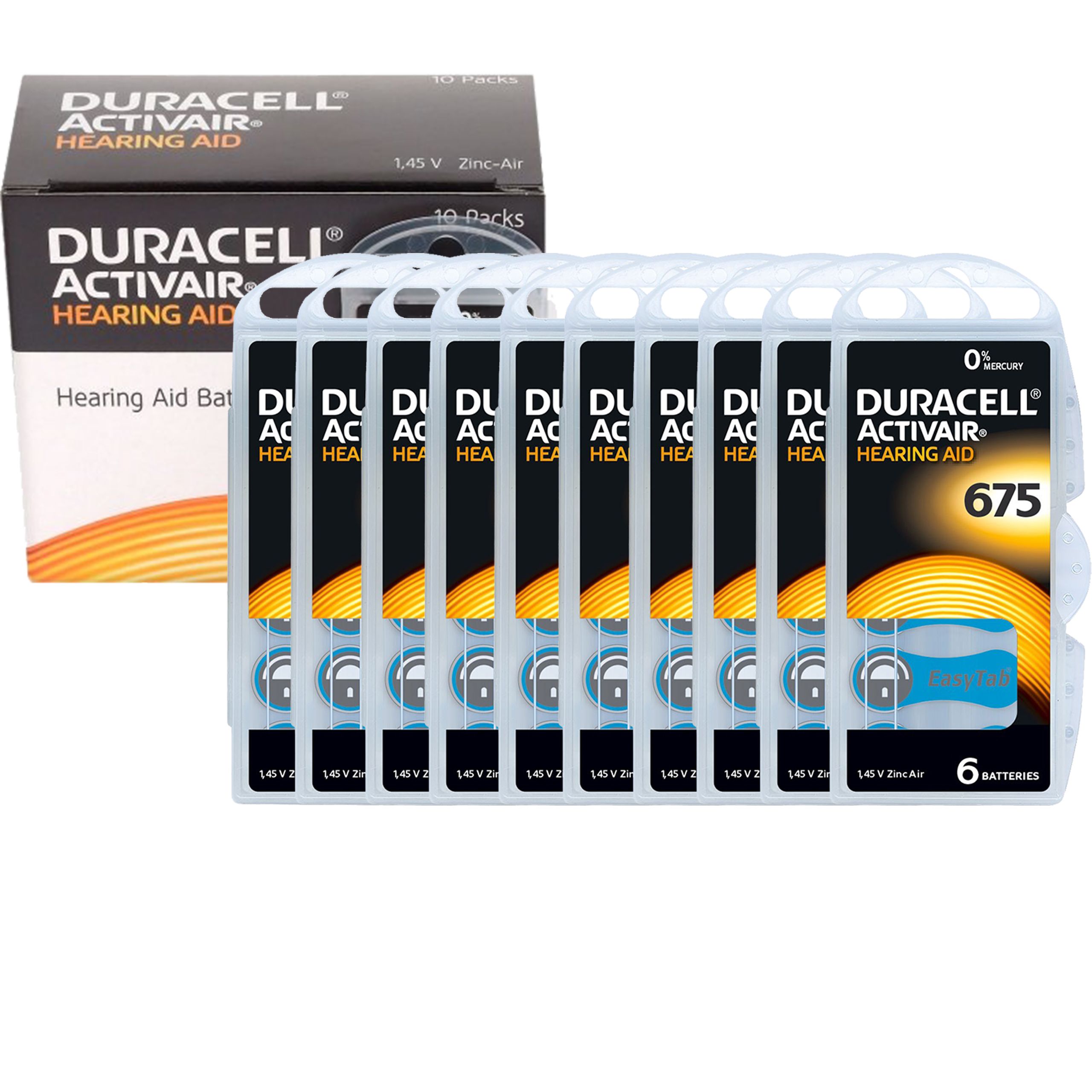 

60x Bateria Słuchowa Duracell 675 PR44 Activair900
