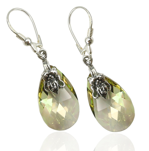 

Swarovski Kolczyki Srebrne Kryształ Luminous Green