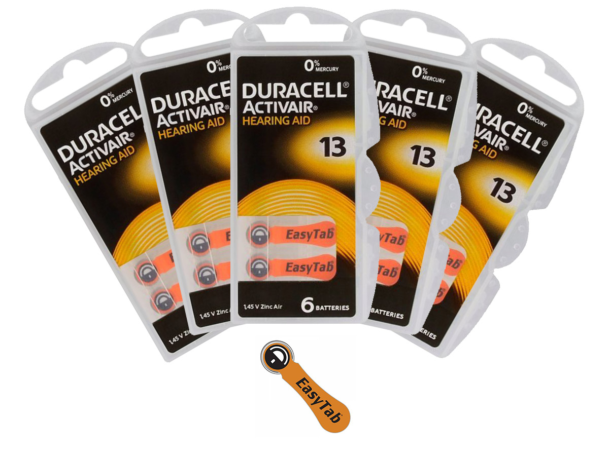 

Duracell 30szt Baterie Słuchowe 13 PR48 Activair