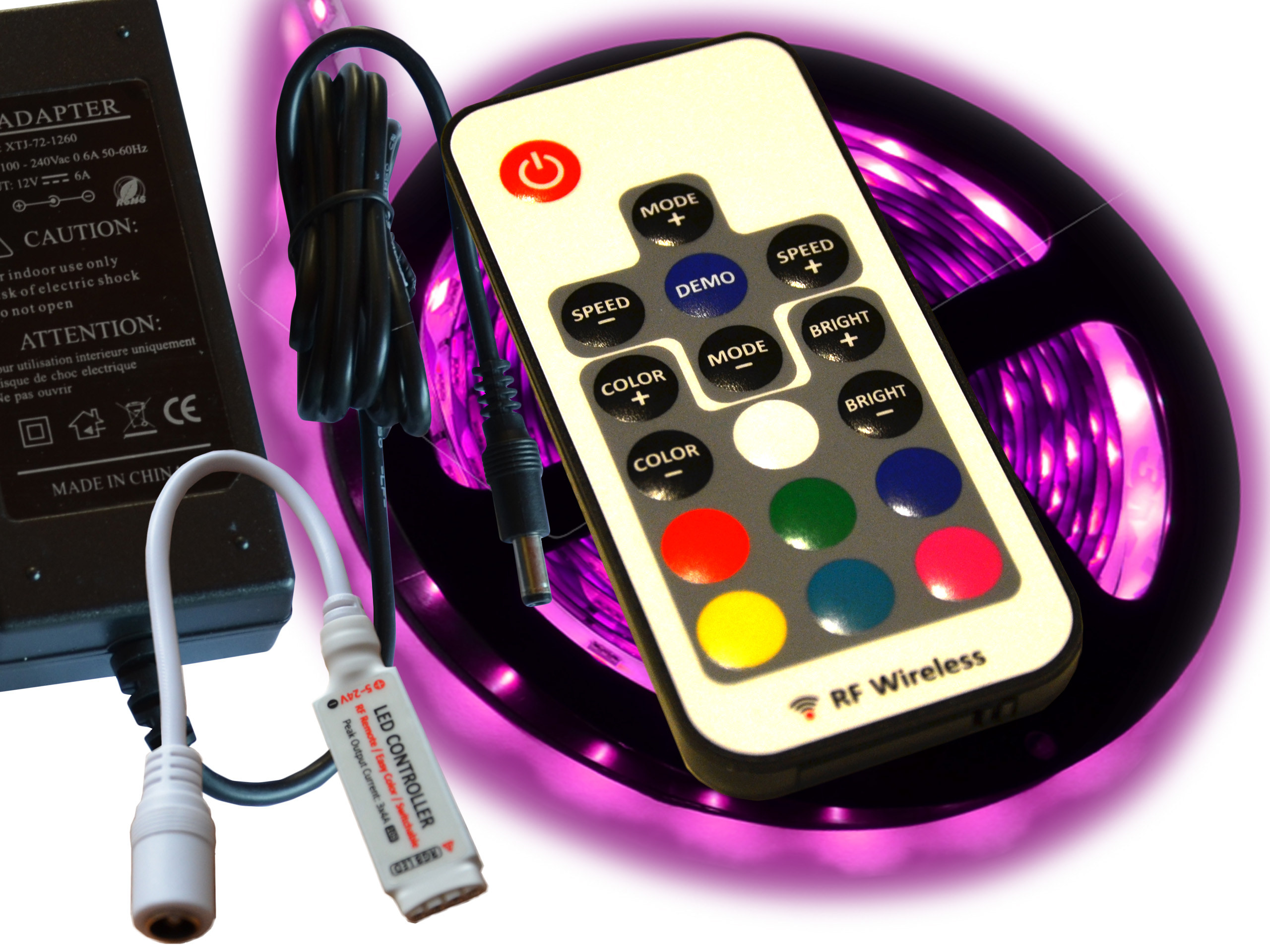 

Zestaw Taśma 240 Led 5050 Rgb+biały Mocna Radio 4M