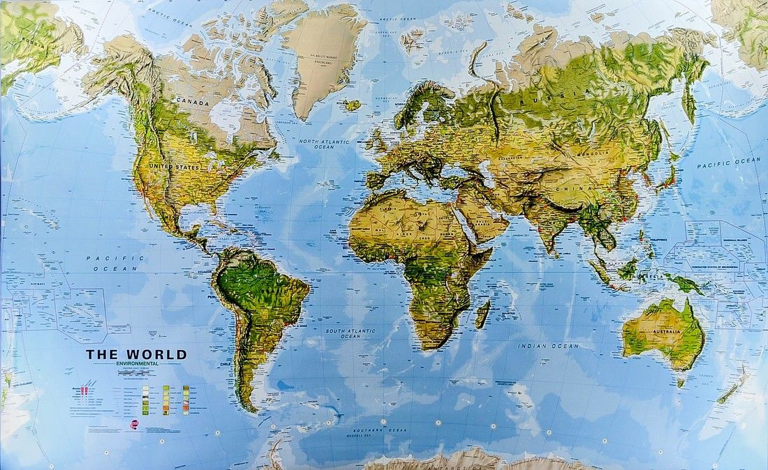 Карта мира фото крупным планом