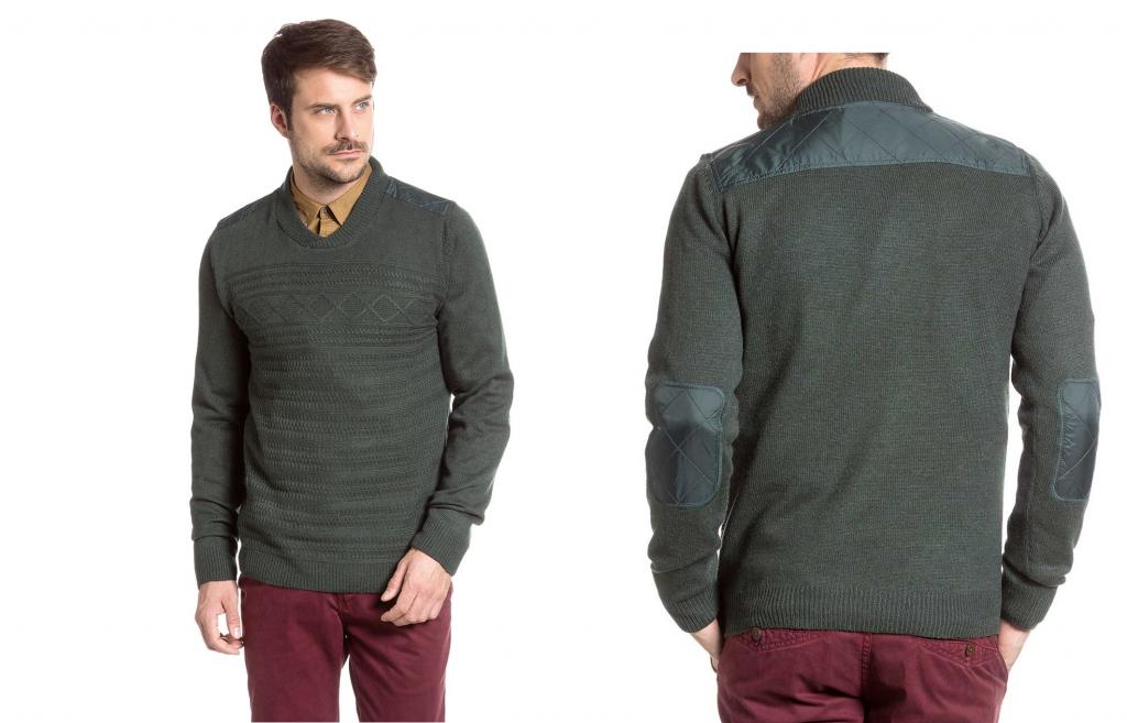 

C&a Sweter M Meski Łaty Khaki