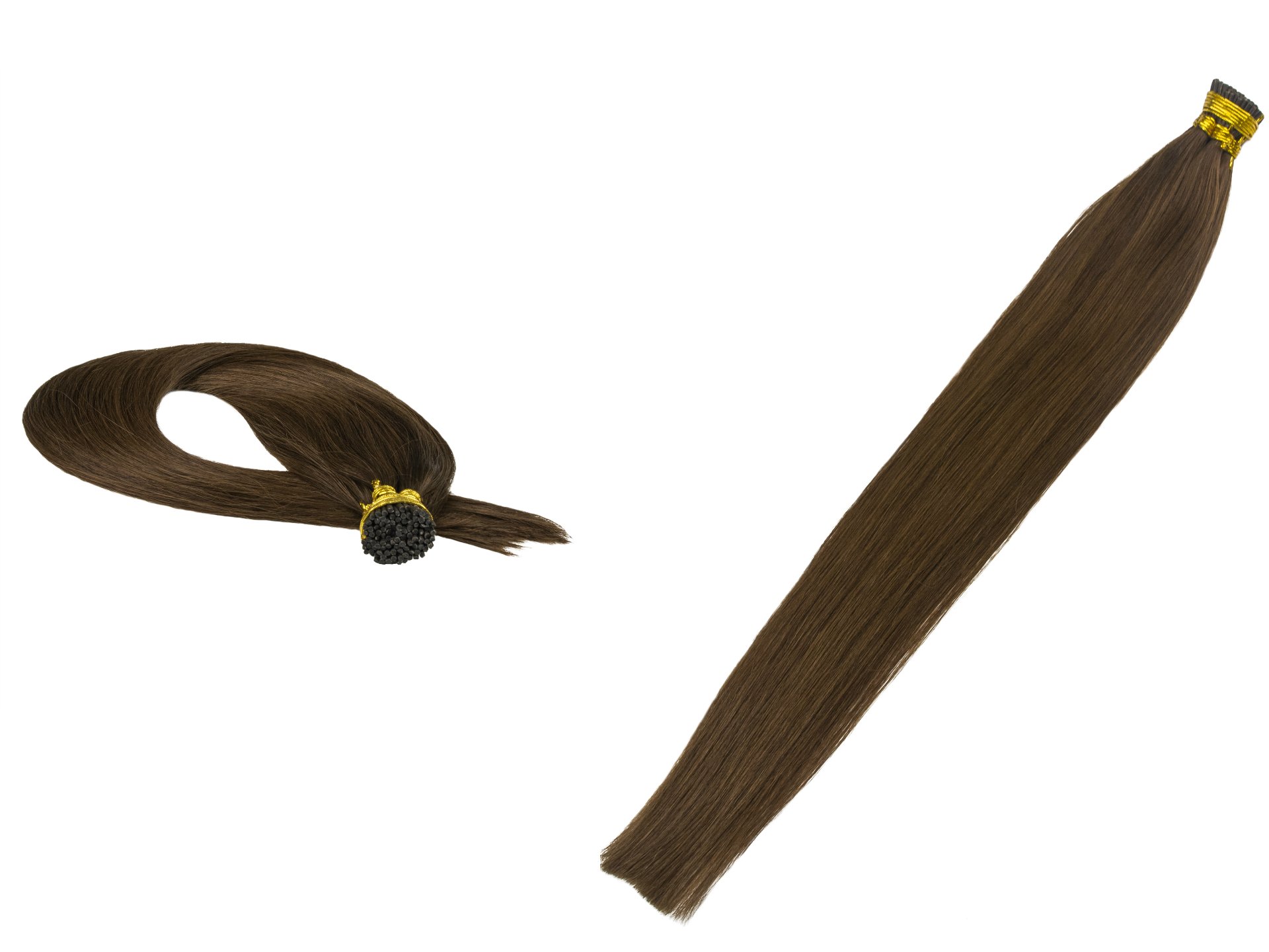 Přírodní Vlasy Prodlužovací pásek 50 cm 100kusů 0,8 g Kroužky BestHair