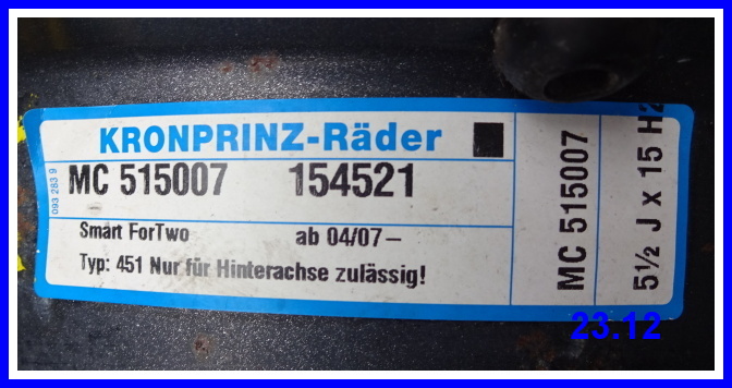 FELGA STALOWA SMART ET22 15 Szerokość felgi 5.5