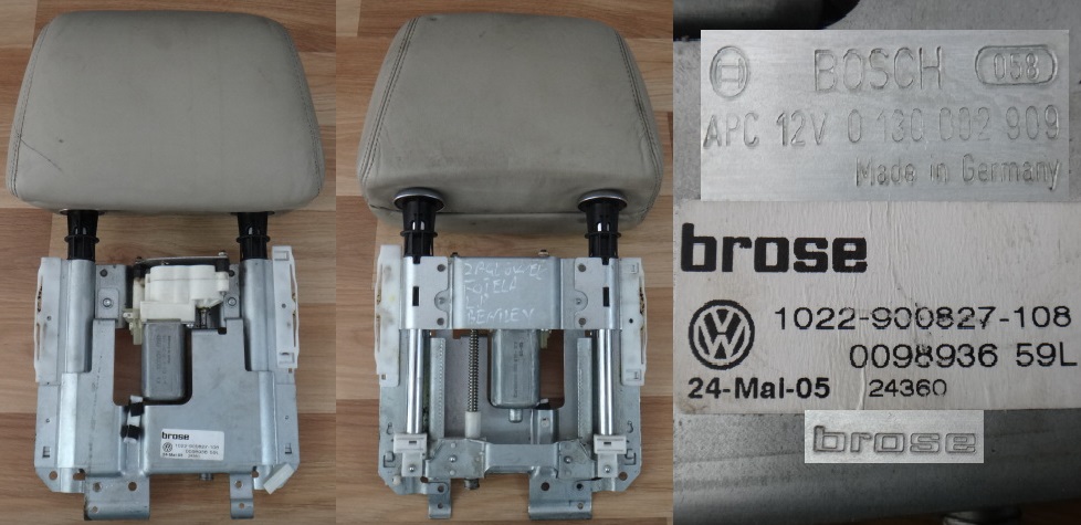 BENTLEY FLYING SPUR 06 ПІДГОЛІВНИК СИДІННЯ ЛІВИЙ ПЕРЕДНІЙ