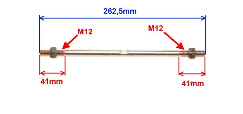 Shineray Bashan ATV drazek kierowniczy fi 12mm Part number 888881