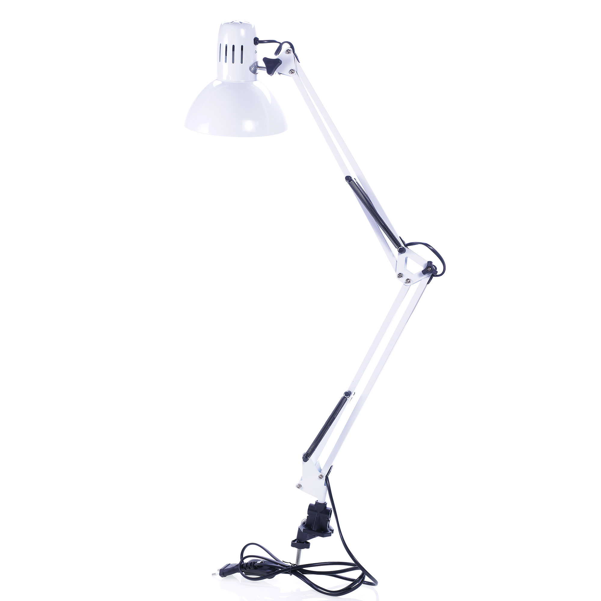 

Lampka biurkowa biała kreślarska lampa z uchwytem