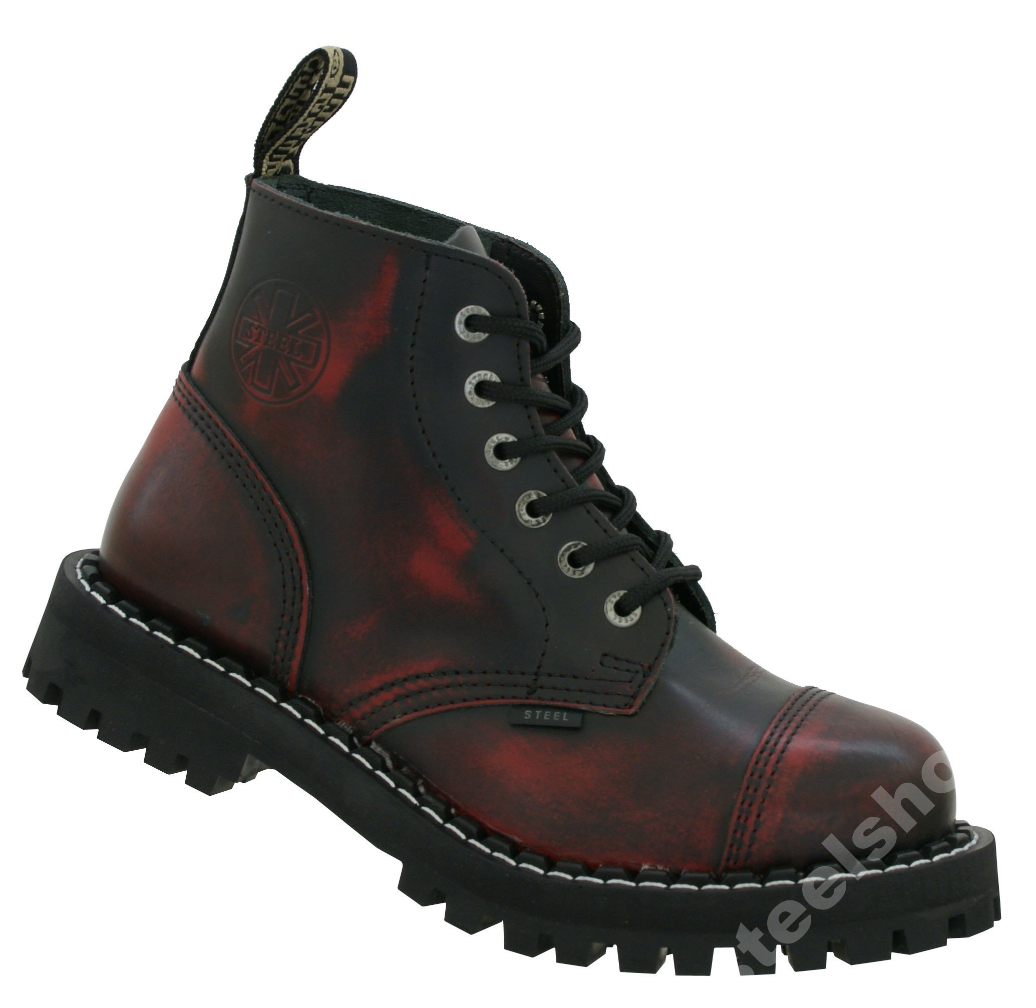 

Glany Steel 6 Dziurkowe Czerwono Czarne 36-41