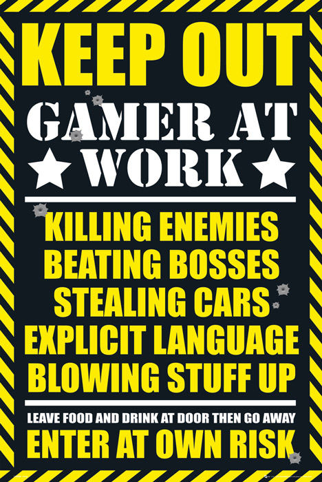 

Gaming Keep Out Gamer at work plakat 61x91,5 cm