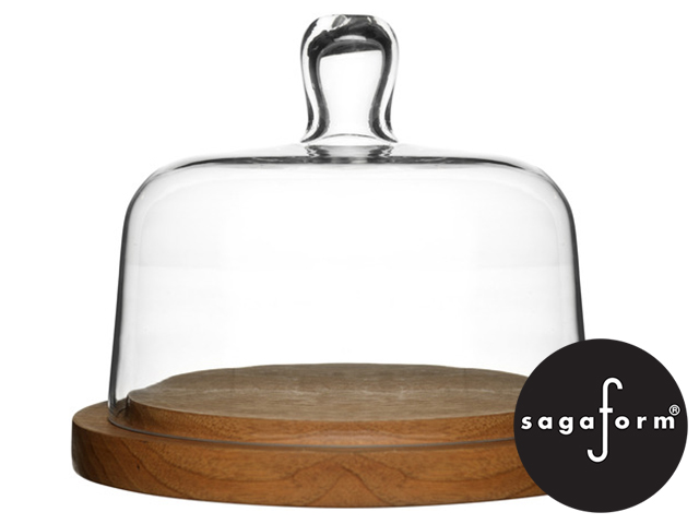 

Deska do sera z szklaną pokrywką Oval Oak Sagaform