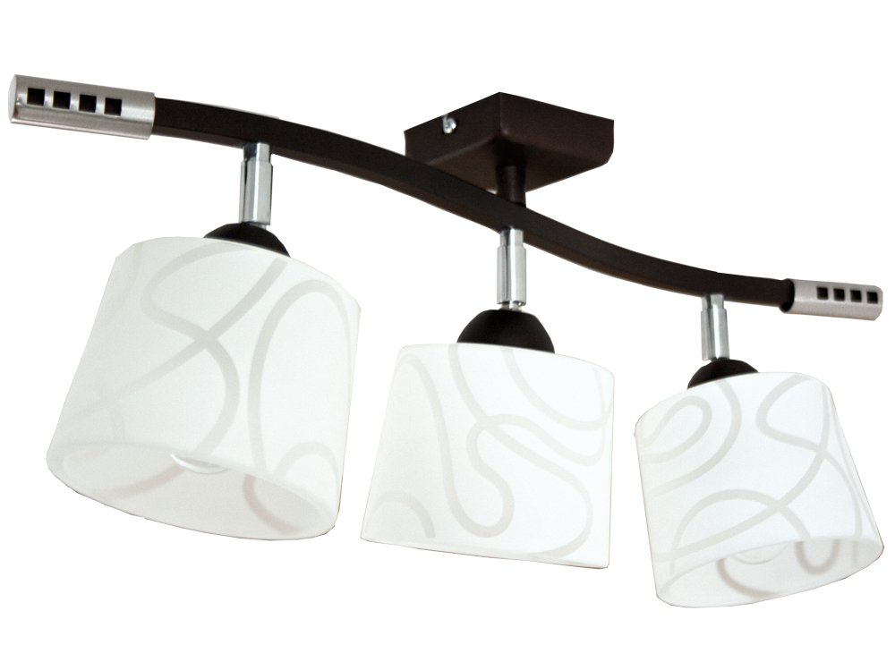 Lampa sufitowa wisząca żyrandol Tanya 3 wenge lampy sufitowe żyrandole loft