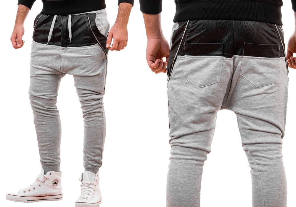 Dresové kalhoty Athletic z kombinované kůže snake Novinka