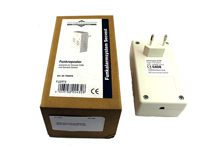 ZASILACZ DO ALARMU FU 2910 230V 50Hz 12mA Model FU 2910