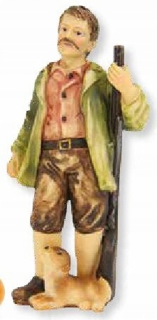 

Myśliwy z psem- 12cm wysoki/ do figur o wys. 12cm