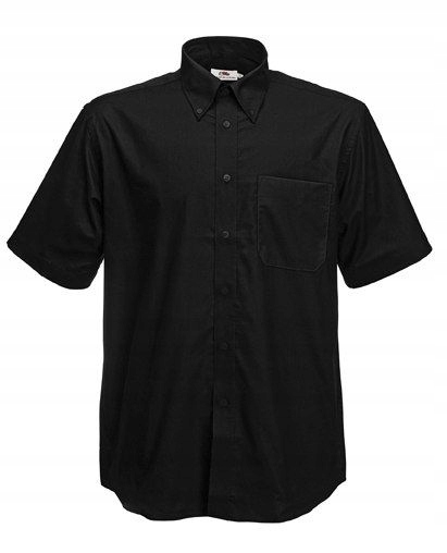 

Men Oxford Short Sleeve Shirt Black XL