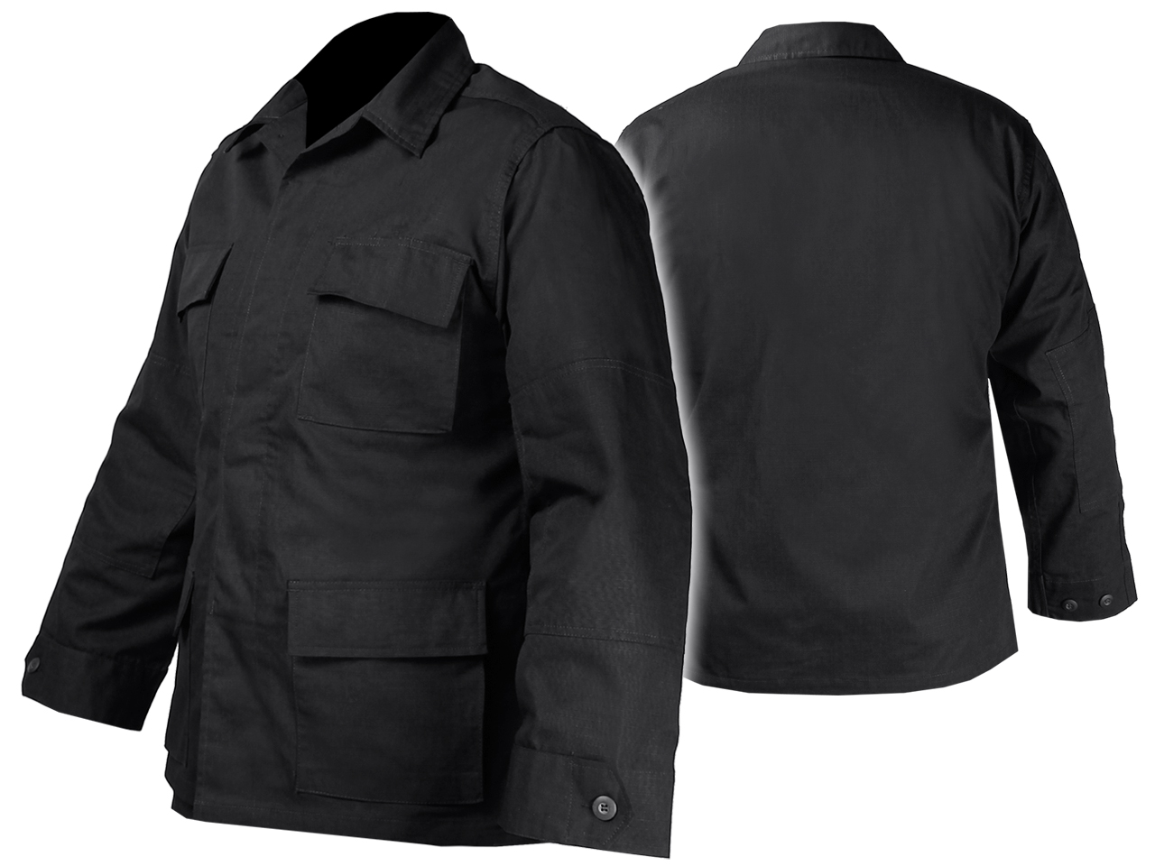 Bluza Wojskowa Kurtka Taktyczna Bdu Teesar Bawełna Rip-Stop Czarna XXL