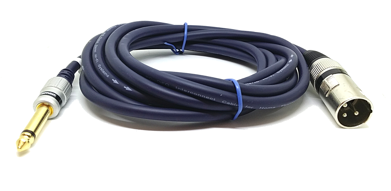 

Przyłącze wtyk duży Jack 6.3 mono na wtyk Xlr 1,5m