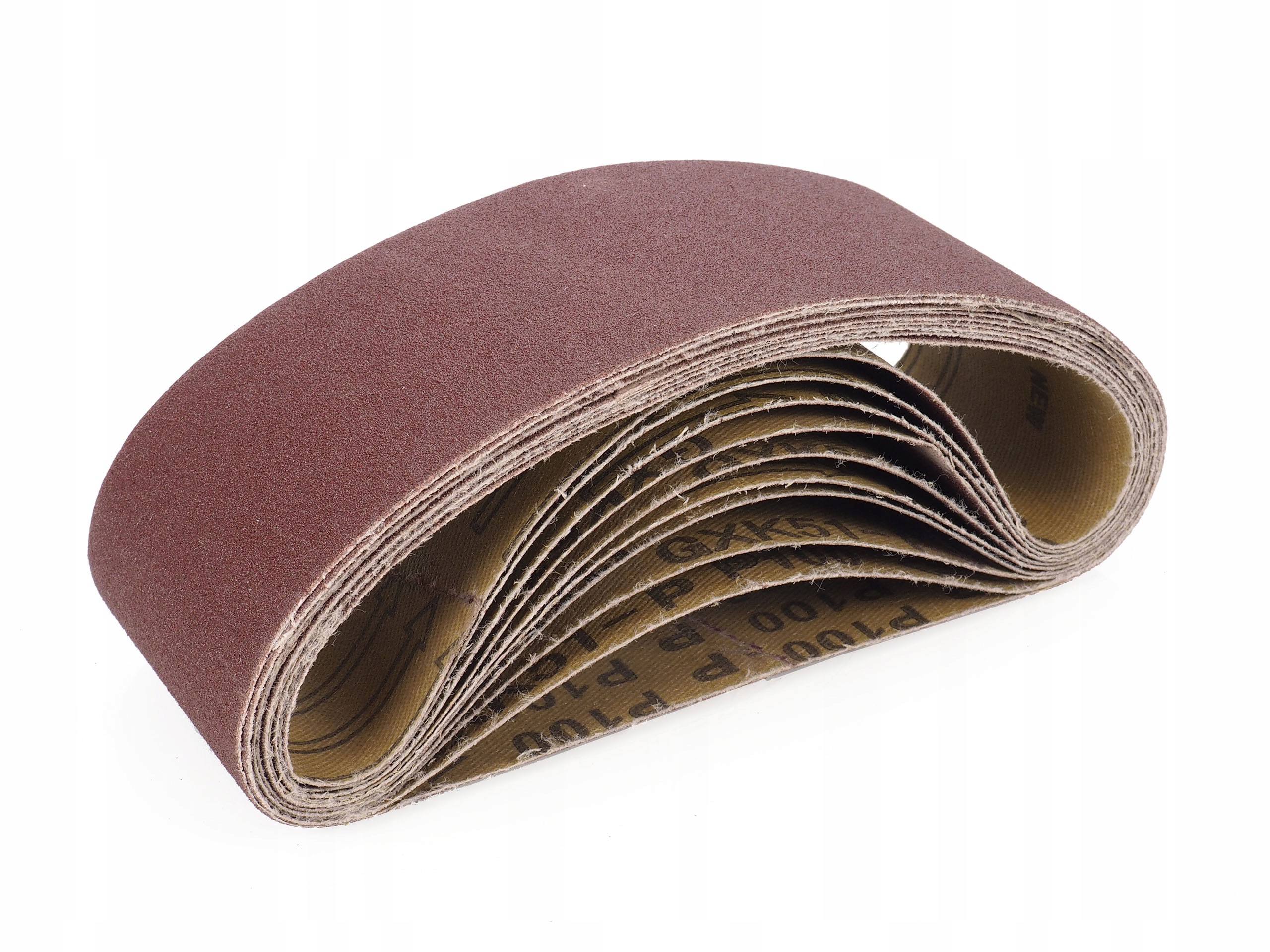 TAŚMA PAS BEZKOŃCOWY 533x75 PAPIER ŚCIERNY P180 ZESTAW 10 SZTUK Marka inna