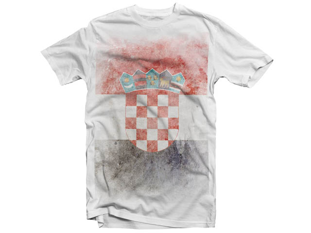 

Koszulka T-shirt Vintage Flaga Chorwacja Rozm M
