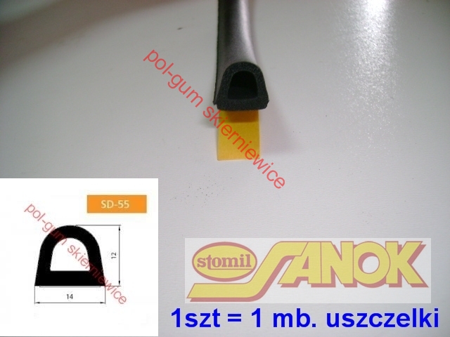 USZCZELKA GUMOWA Z KLEJEM DO OKIEN DRZWI typ-D EAN (GTIN) 5901729810008