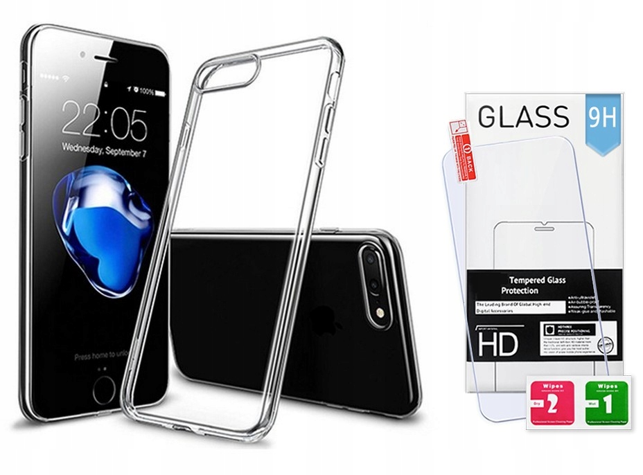 

Etui Do Iphone 7 8 Plus Przeźroczyste Szkło