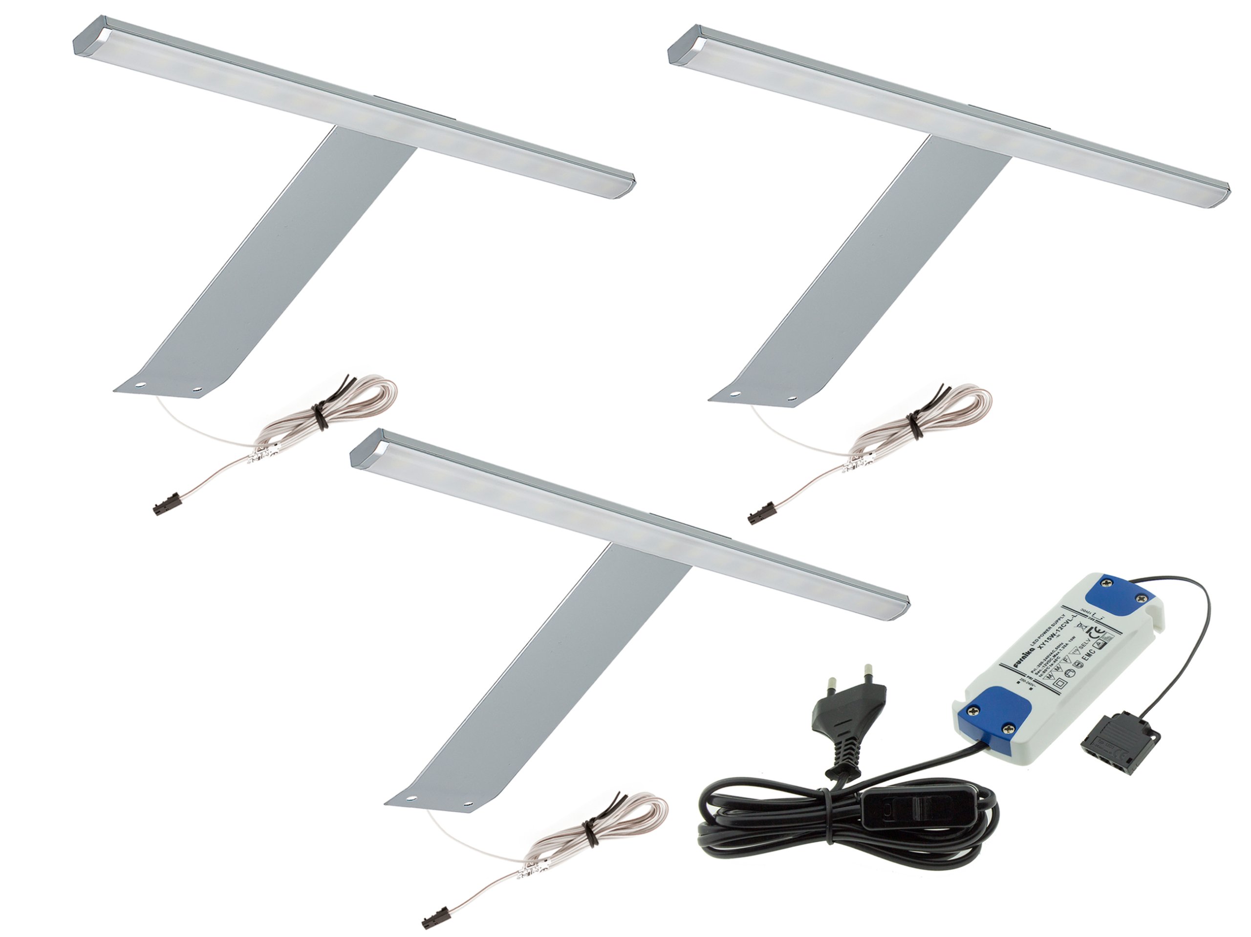 

Kpl 3x Lampa nadszafkowa Gamma LED+zasilacz