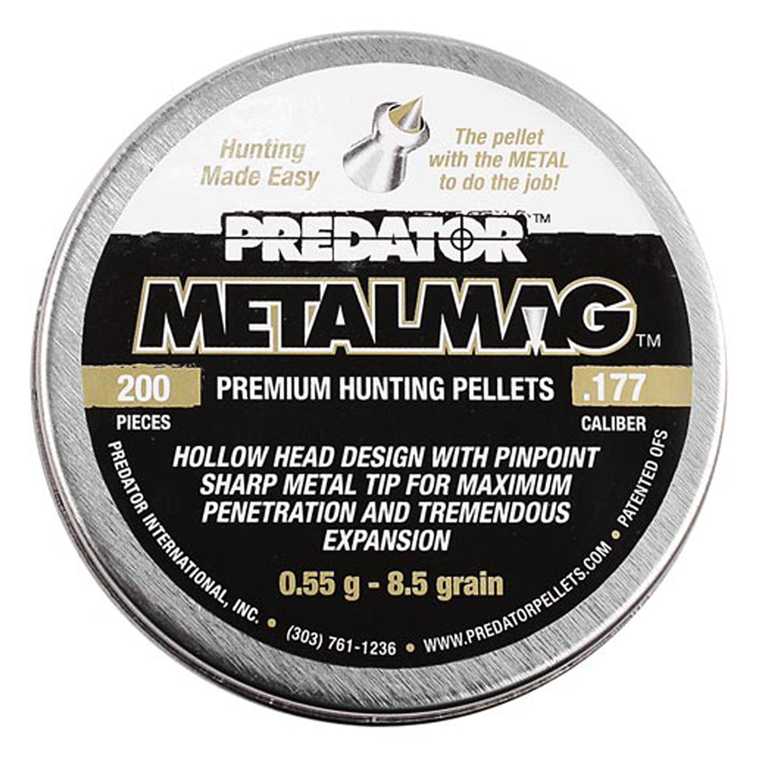 

Śrut Jsb Predator Metalmag 4,5 mm 200 szt .177