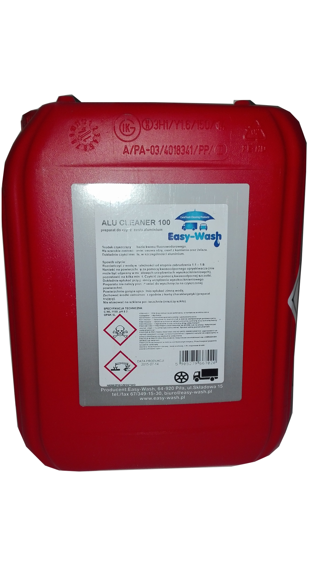 

Alu Cleaner 20L Easy-wash Kwas Do Aluminium