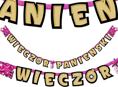 

Baner girlanda napis Wieczór Panieński 292 cm
