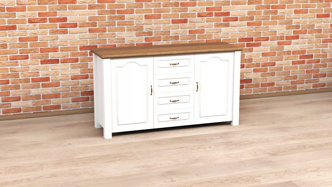 Drewniana Komoda Merina 3,z Drewna,Biała PRODUCENT Kod producenta inny